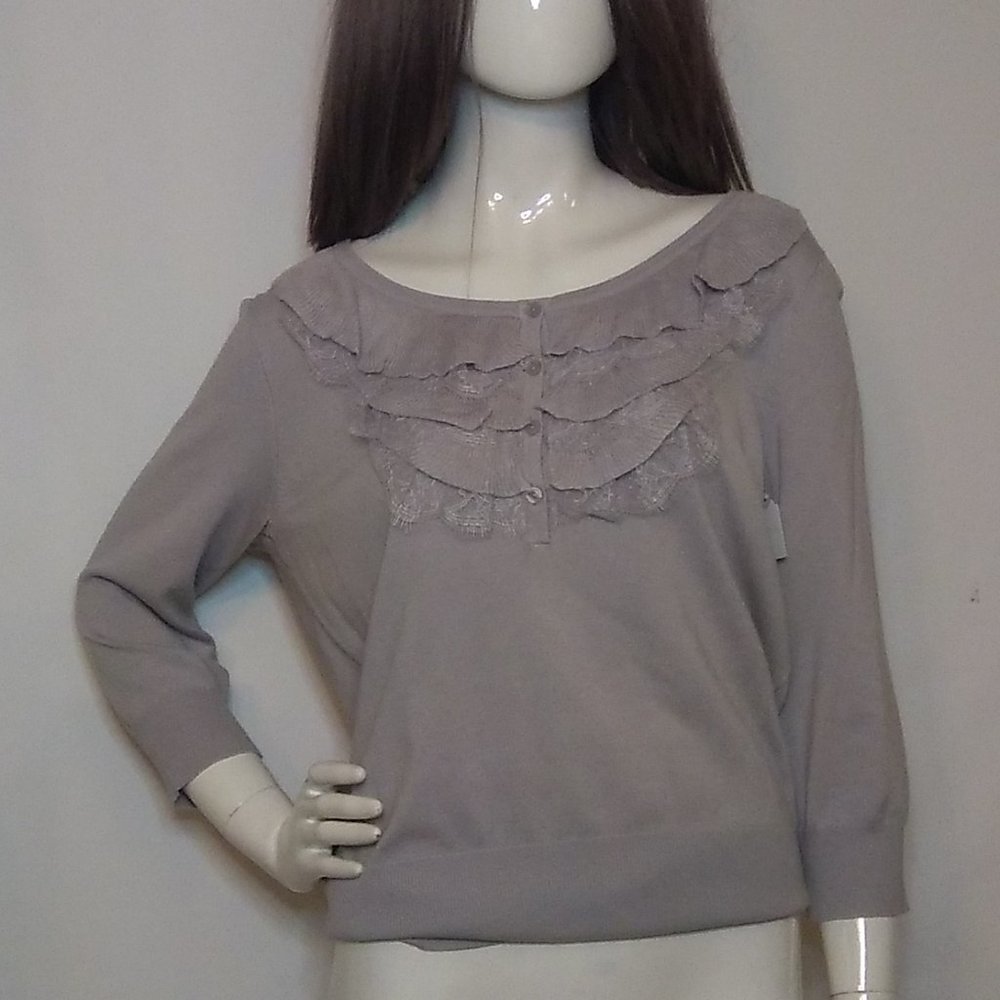 Gray Light Knit Sweater NWT